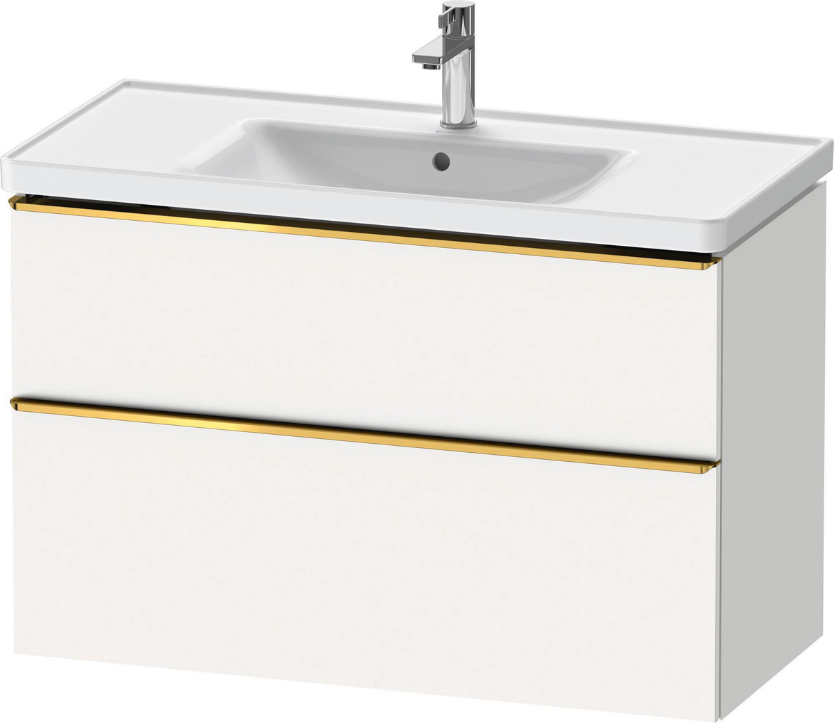 DURAVIT D-Neo Waschtischunterbau 984 mm betongrau matt mit Soft-Close und Bronze-Griff