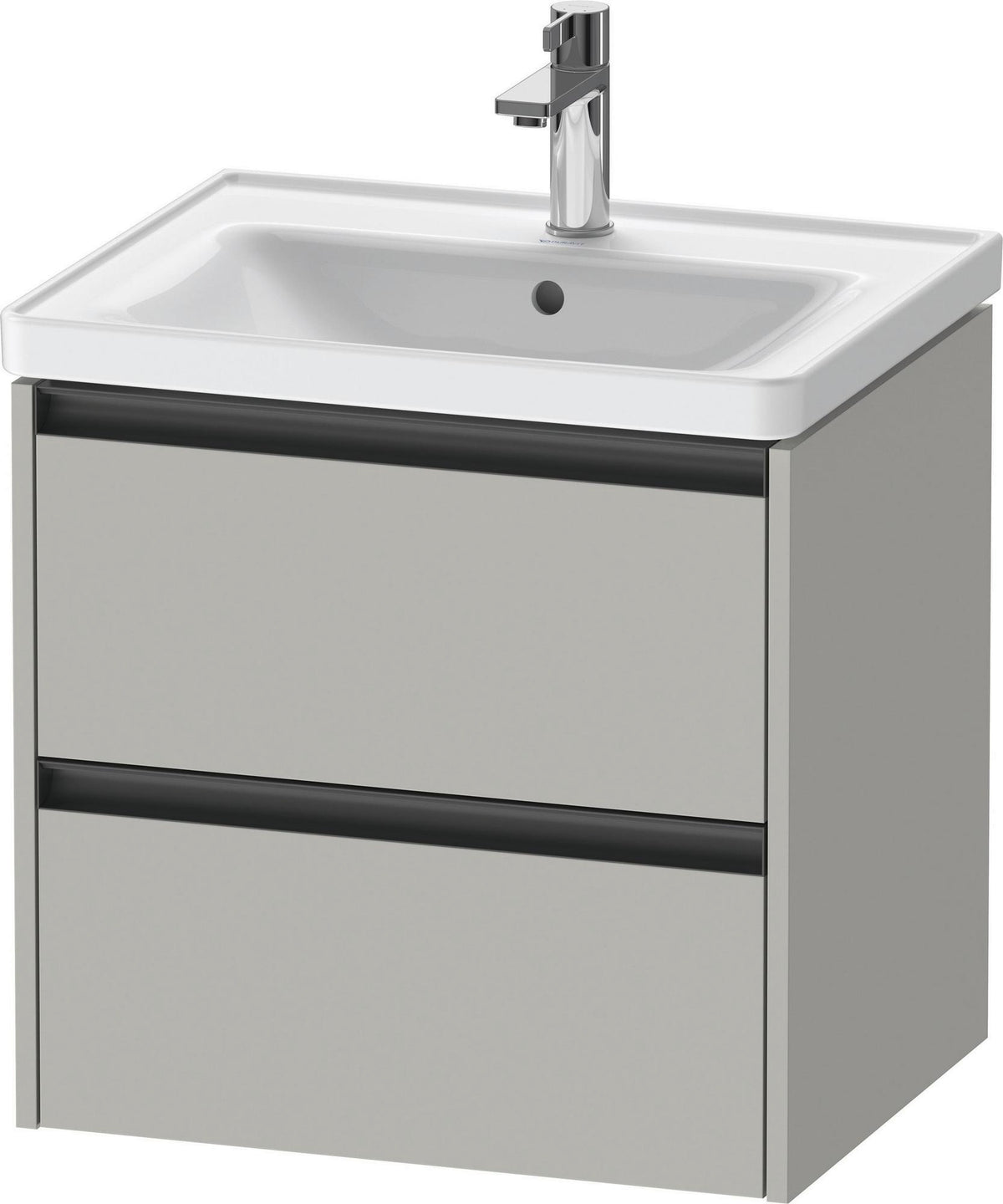 DURAVIT Ketho.2 Waschtischunterbau wandhängend 584 mm betongrau matt mit 2 Schubkästen