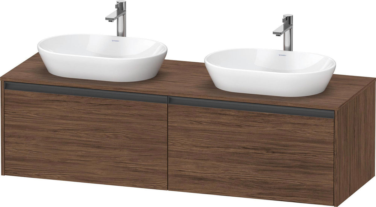 DURAVIT Ketho.2 Waschtischunterbau 1600 mm betongrau matt mit 2 Auszügen