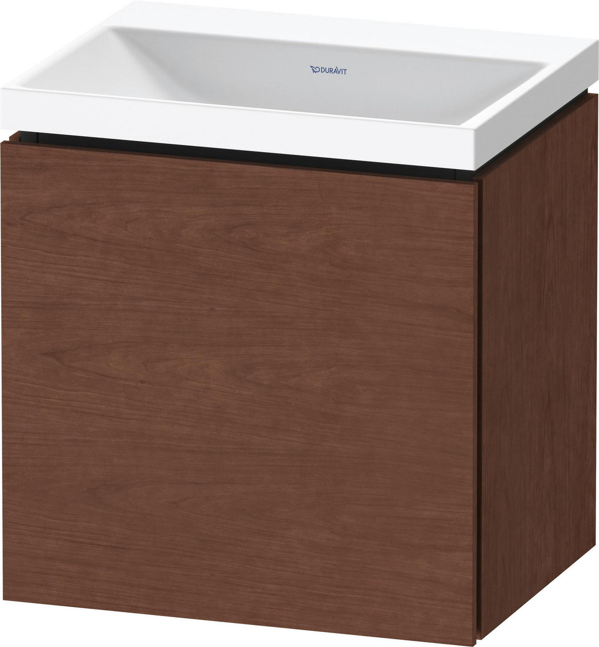 DURAVIT L-Cube Waschtischset 450x350x480 mm in Amerikanisch Nussbaum Matt – Wandhängend, 1 Tür