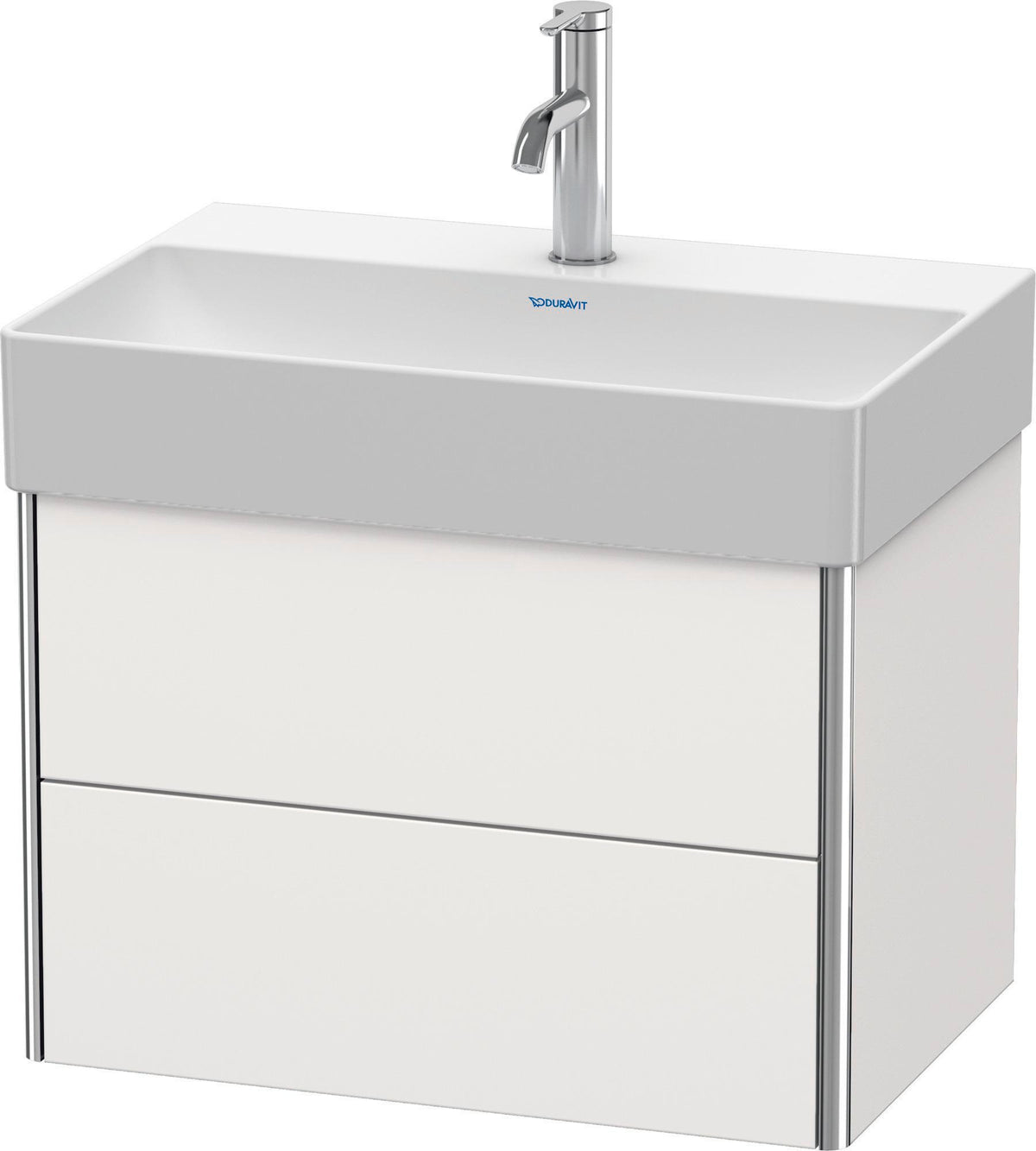 Duravit XSquare Waschtischunterbau 584 mm, 2 Schubkästen, Betongrau Matt, wandhängend