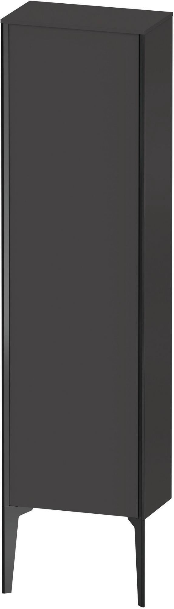 Duravit Halbhochschrank XViu 1330 mm anthrazit matt mit Tip-on Technik und Soft-Close