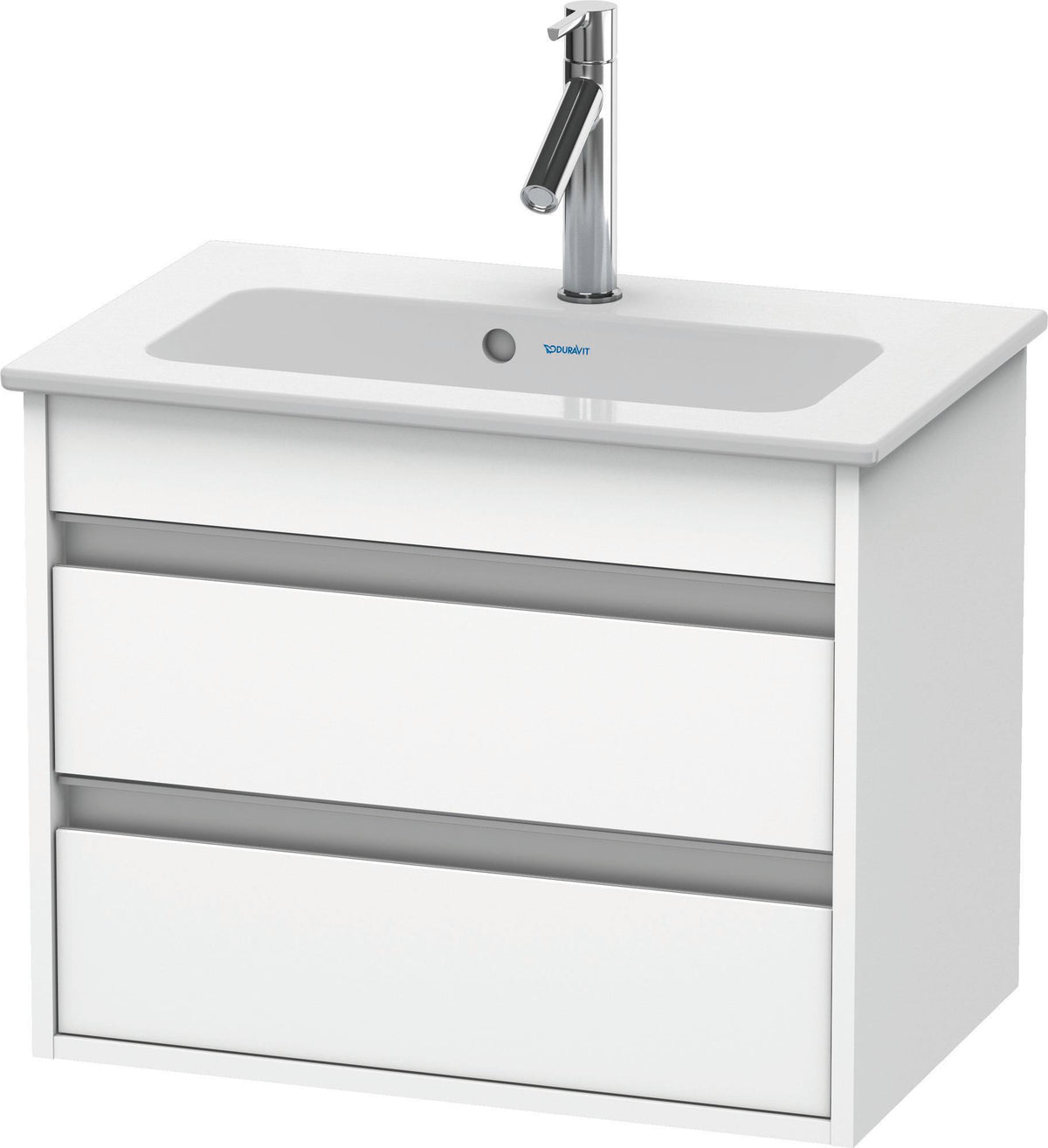 Duravit Ketho Waschtischunterbau 600 mm Weiß Matt mit 2 Schubkästen und Soft-Close