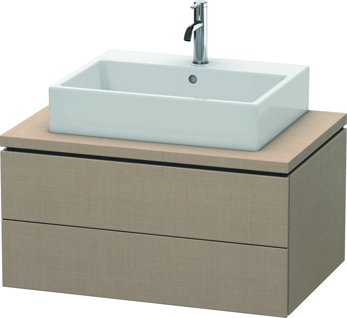DURAVIT L-Cube Konsolenwaschtischunterbau 820 mm betongrau matt mit 2 Schubkästen