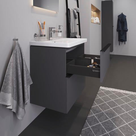 Duravit D-Neo Einhebel-Waschtischmischer mit FreshStart, Zugstange & Chrom – 109 mm Ausladung
