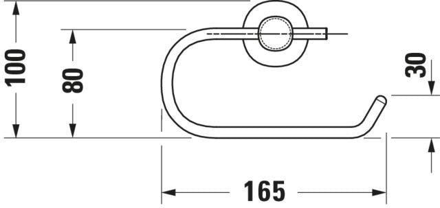 DURAVIT D-Code Papierrollenhalter 165x165x99 mm in Chrom – Wandmontage