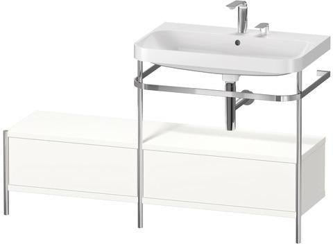 Duravit Happy D.2 Plus Waschtischunterbau 1400 mm mit Metallkonsole und Keramikwaschtisch