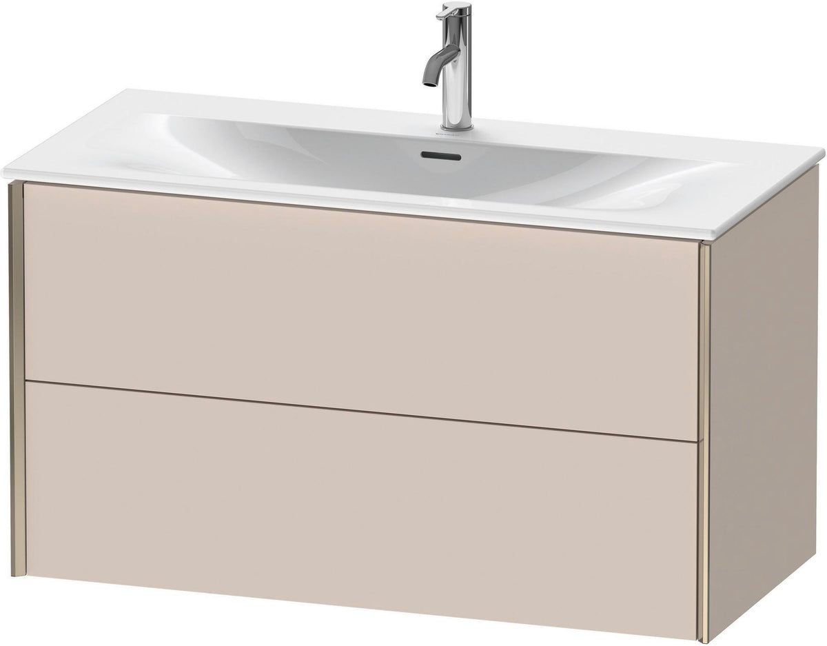 DURAVIT XViu Waschtischunterbau wandhängend 1010 mm, 2 Schubkästen, weiß matt – mit Tip-On-Technik