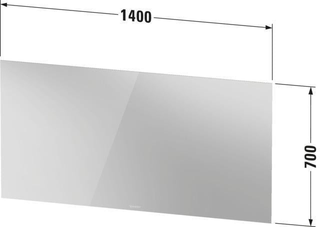 DURAVIT Licht & Spiegel Wandspiegel 600x700mm IP44 mit Beleuchtung und Schalter – matt, inkl. Befestigungsmaterial