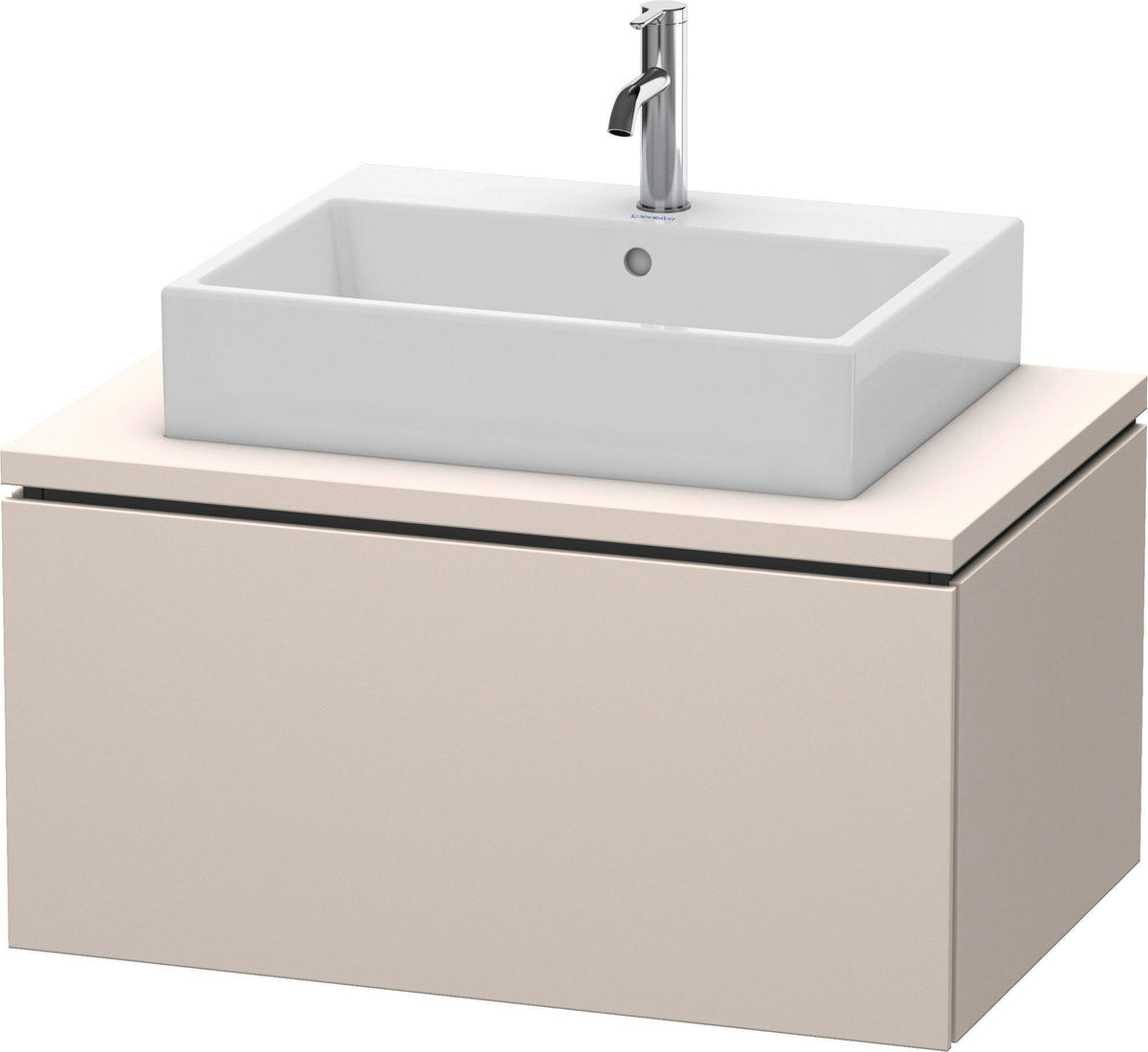 Duravit L-Cube Konsolenwaschtischunterbau 820 mm betongrau matt, 1 Auszug, wandhängend