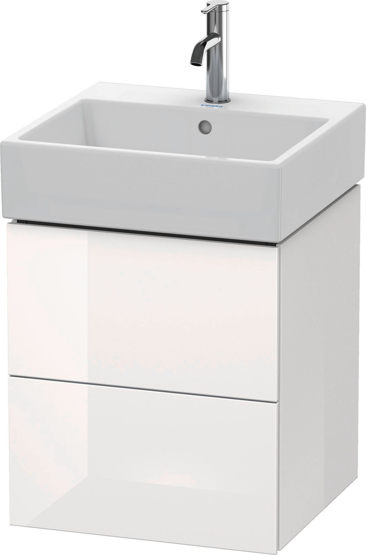DURAVIT L-Cube Waschtischunterbau 544x484x459 mm, 2 Schubkästen, Weiß Matt, Wandmontage