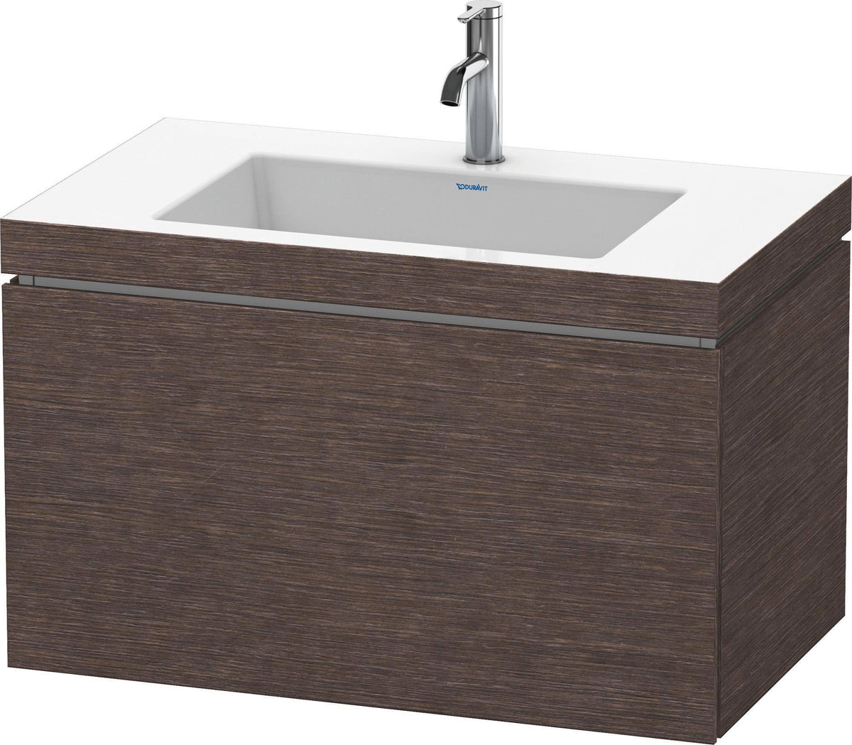 Duravit L-Cube c-bonded Waschtischset 800 mm Mediterrane Eiche mit Vero Air Waschtisch