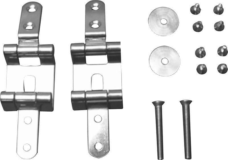DURAVIT Scharnierpaar für WC-Sitz Chrom – Universal Ersatzteil mit Absenkautomatik: Nein