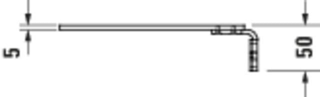 DURAVIT Ablage für Brausestange Universal 214 mm Chrom – Ersatzteil