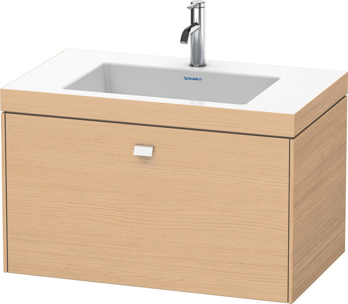 DURAVIT Brioso c-bonded Waschtischset 800 mm mit Unterschrank, 1 Auszug, betongrau matt