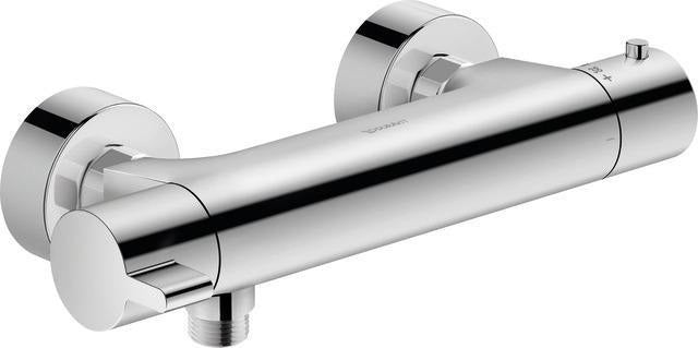 DURAVIT B.2 Brausethermostat Aufputz in Chrom mit Thermostatkartusche und Sicherheitssperre bei 38 °C