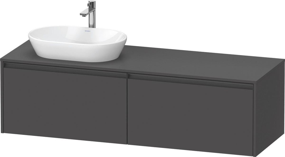 DURAVIT Ketho.2 Waschtischunterbau 1600 mm betongrau matt mit 2 Auszügen