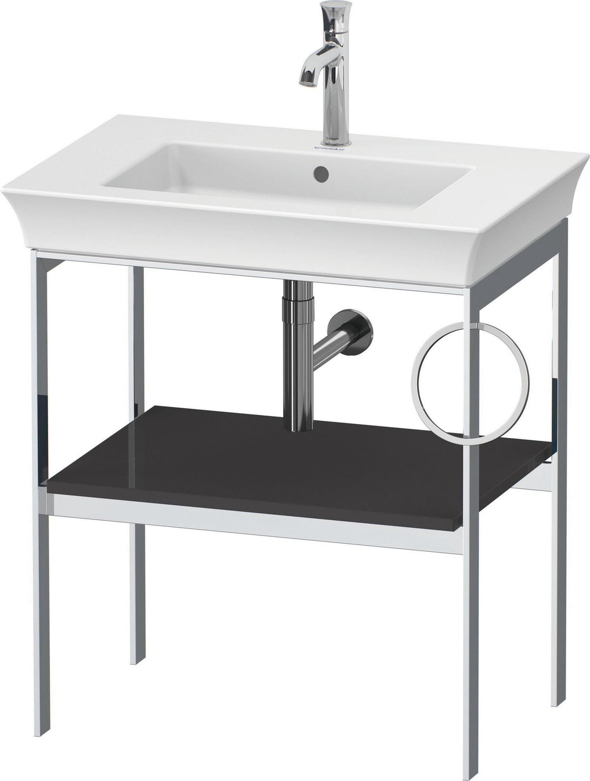 DURAVIT Metallkonsole White Tulip 684 mm, weiß seidenmatt, höhenverstellbar, von Philippe Starck