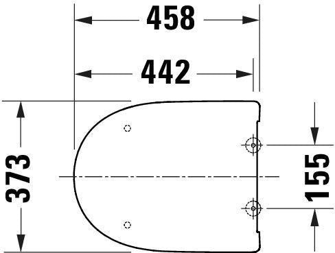 DURAVIT Univavo WC-Sitz D-Form tief 457 mm mit Absenkautomatik, abnehmbar, Edelstahl-Scharniere, Weiß