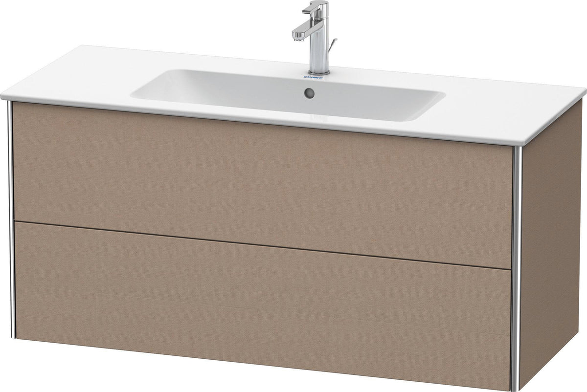 DURAVIT XSquare Waschtischunterbau 1210 mm, 2 Schubkästen, Basalt Matt, wandhängend