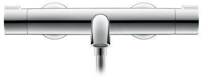 DURAVIT C.1 Wannenthermostat Aufputz – Thermostatkartusche, Schwarz Matt, 150 mm Mittenabstand
