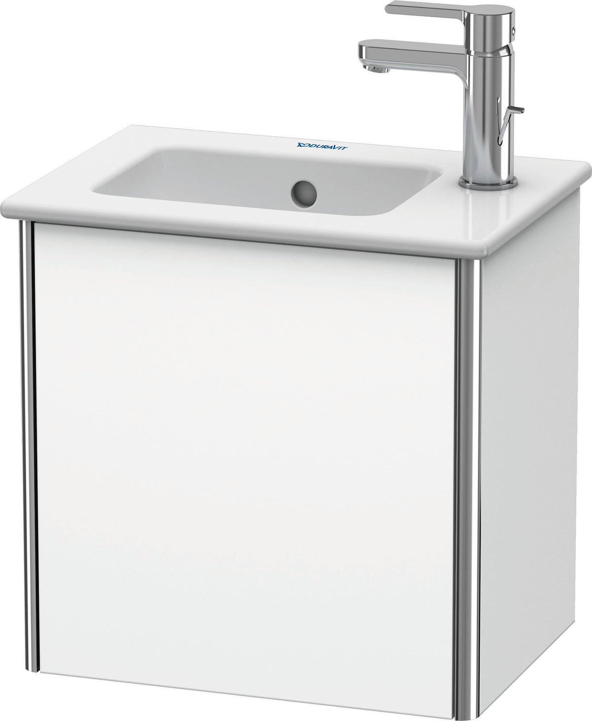 DURAVIT XSquare Waschtischunterbau 410 mm, 1 Tür rechts, Weiß Matt, wandhängend