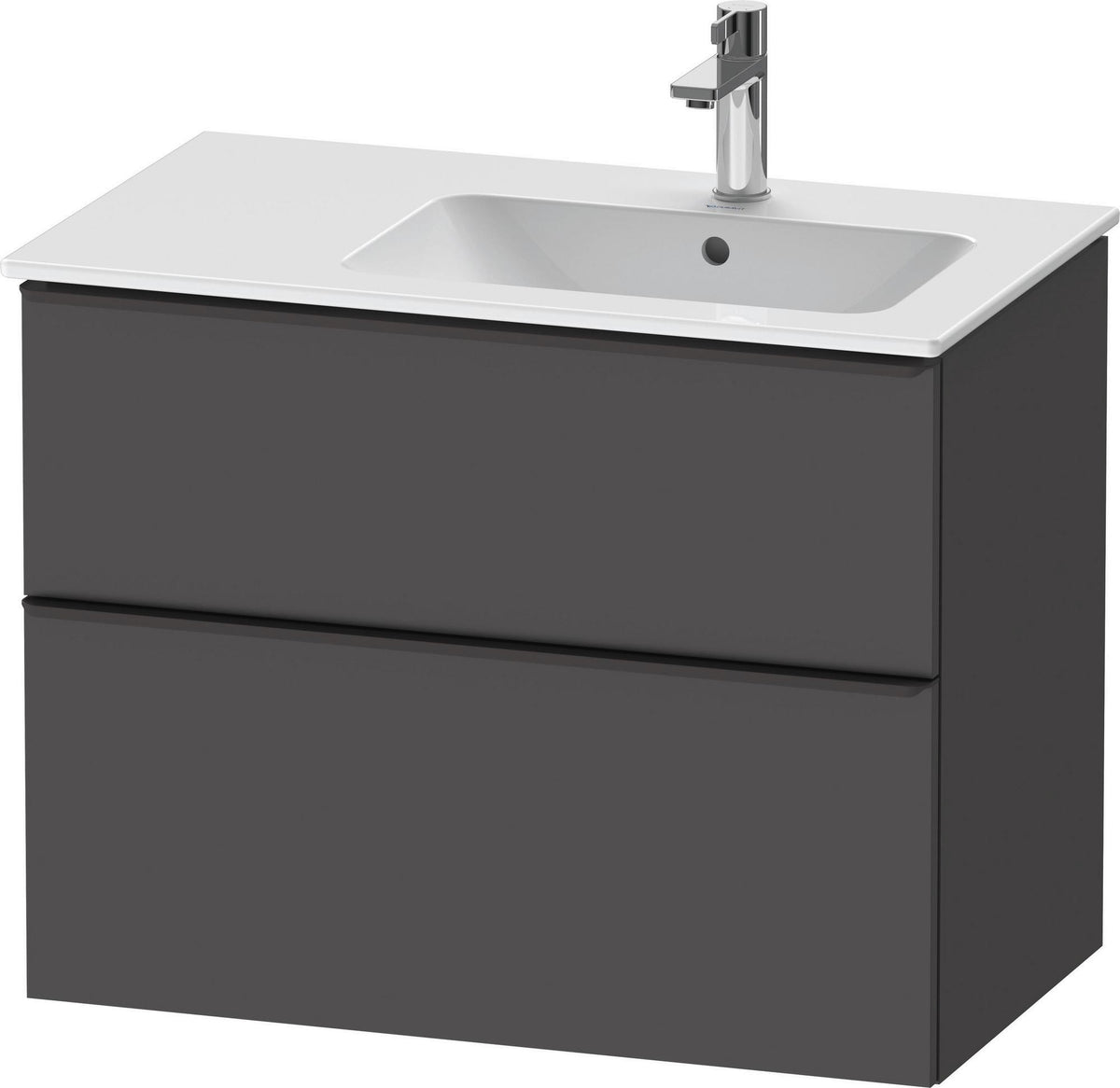 DURAVIT D-Neo Waschtischunterbau 810 mm Weiß Matt mit Bronze Griff und Soft-Close