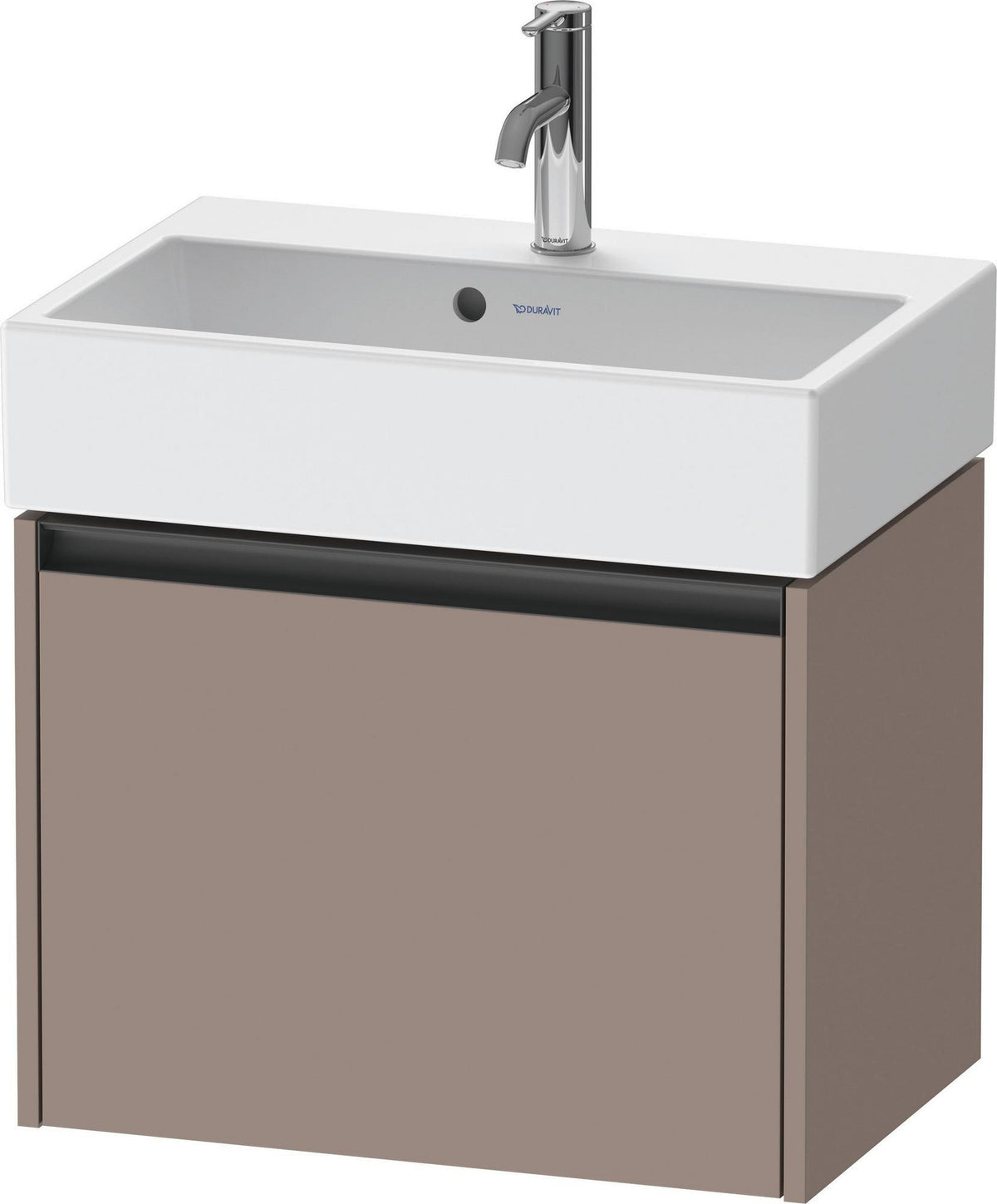 Duravit Ketho.2 Waschtischunterbau 584 mm betongrau matt – 1 Auszug, Soft-Close, wandhängend