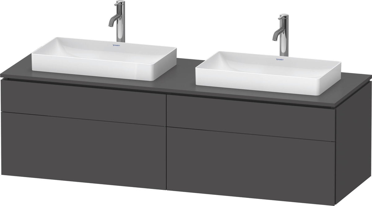 DURAVIT L-Cube Konsolenwaschtischunterbau 1620 mm Taupe supermatt mit Tip-on Technik