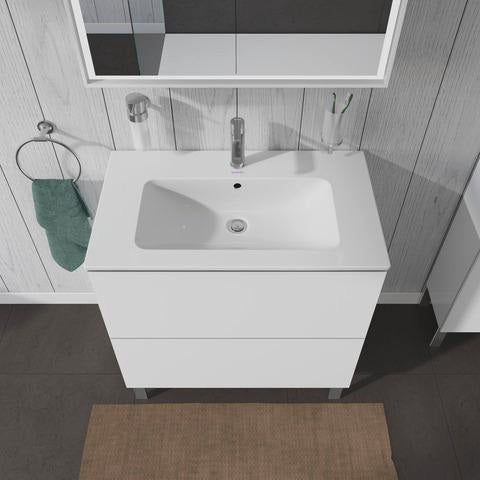 Duravit L-Cube Waschtischunterbau 820 mm taupe matt, 2 Auszüge, bodenstehend