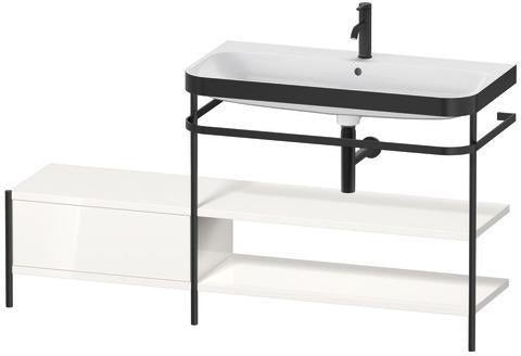 Duravit Waschtischset Happy D.2 Plus 1600x490mm Ein Hahnloch Taupe Supermatt