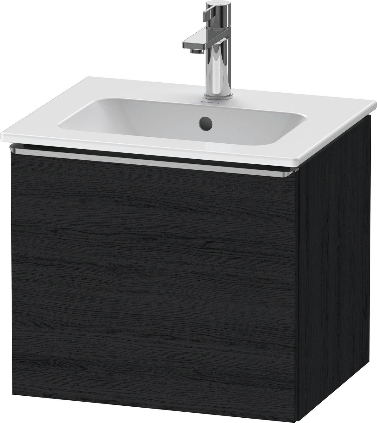 DURAVIT D-Neo Waschtischunterbau 510 mm Eiche Schwarz Matt mit Bronze Griff