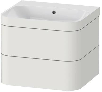 Duravit Waschtischset Happy D.2 Plus 575x490mm mit 2 Schubkästen in Taupe Supermatt