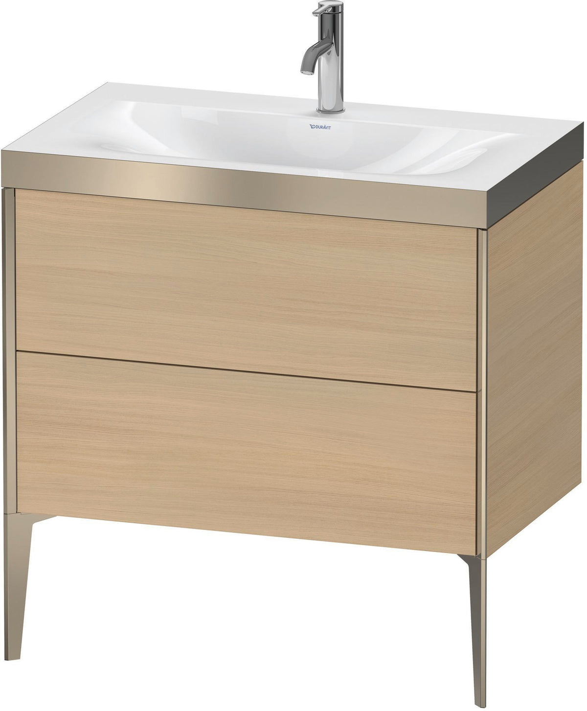 DURAVIT XViu c-bonded Waschtischset bodenstehend 800 mm mit 2 Auszügen und Push-Open