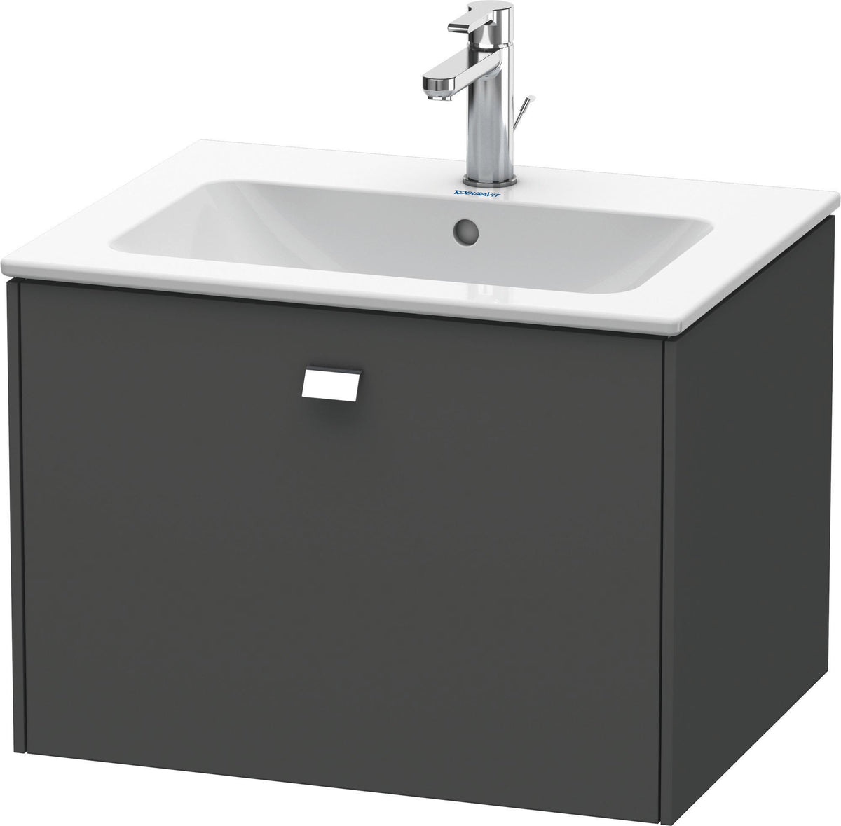 Duravit Brioso Waschtischunterbau 620 mm betongrau matt mit 1 Auszug und Soft-Close
