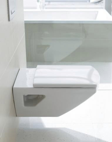 DURAVIT WC-Sitz Caro Weiß mit Edelstahl-Scharnieren – Duroplast, glänzend