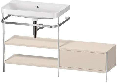 Duravit Happy D.2 Plus Waschtischunterbau 1400x490mm mit Metallkonsole supermatt