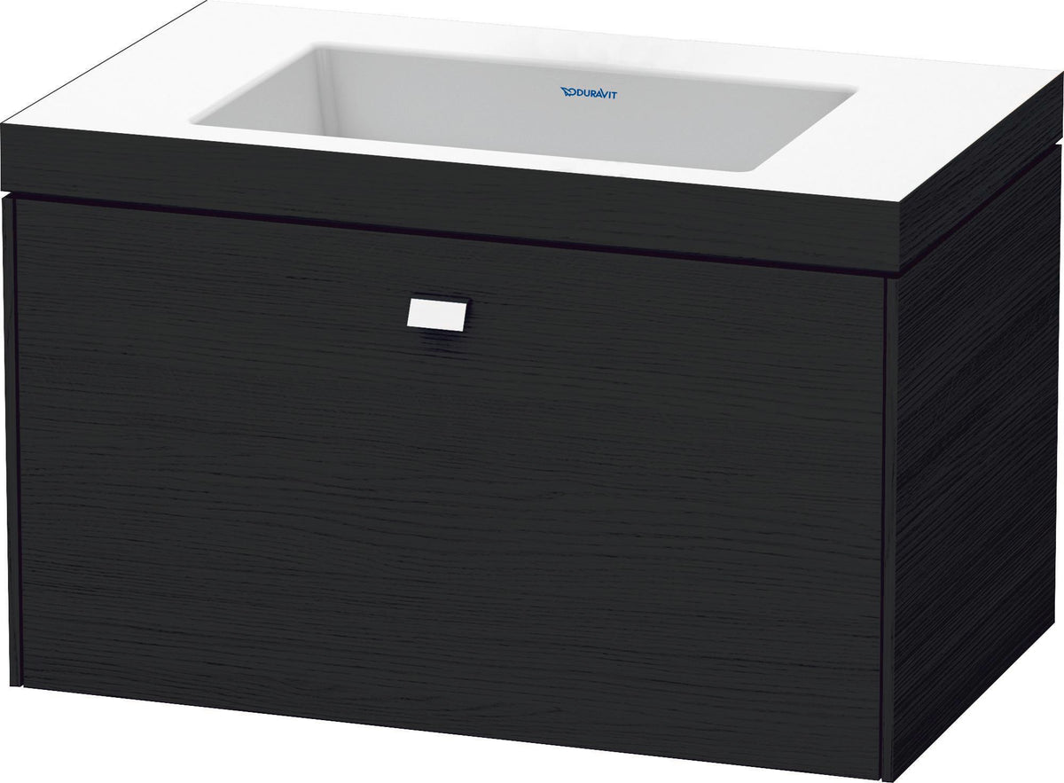 DURAVIT Brioso c-bonded Waschtischset 800 mm mit Unterschrank, 1 Auszug, betongrau matt