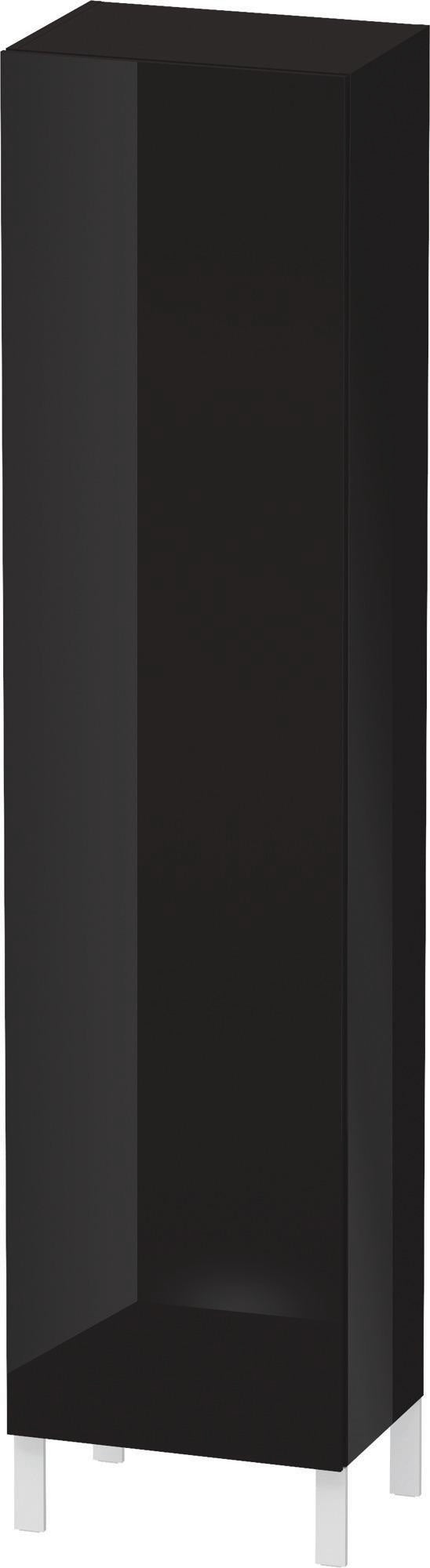 DURAVIT L-Cube Hochschrank 500 mm schwarz Hochglanz, 1 Tür links, 2000 mm