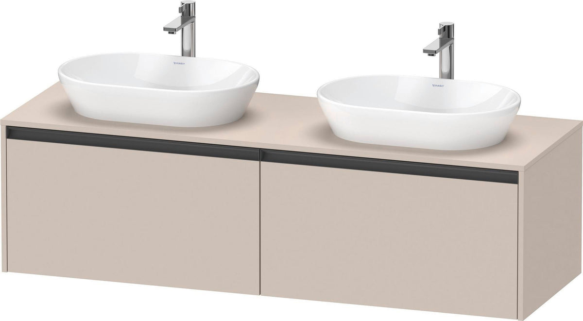 DURAVIT Ketho.2 Waschtischunterbau 1600 mm betongrau matt mit 2 Auszügen