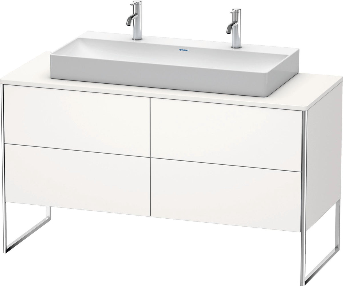 Duravit XSquare Waschtischunterbau 1400 mm betongrau matt mit 4 Auszügen und Tip-On-Technik