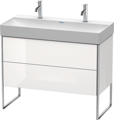 Duravit XSquare Waschtischunterbau 984x731x460 mm mit Fußgestell, s-matt und Ahorn