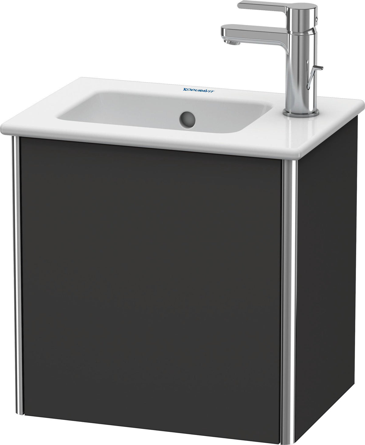 Duravit XSquare Waschtischunterbau 410 mm graphit matt, 1 Tür rechts, wandhängend
