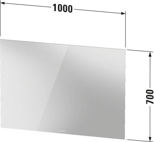 DURAVIT Licht & Spiegel Wandspiegel 1200x700 mm mit Heizung, LED und Sensorschalter – Weiß