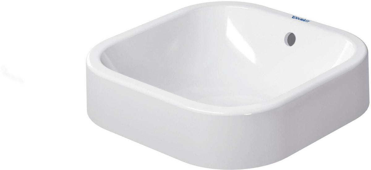 DURAVIT Aufsatzbecken Happy D.2 400 mm mit Überlauf, ohne Hahnlochbank, weiß