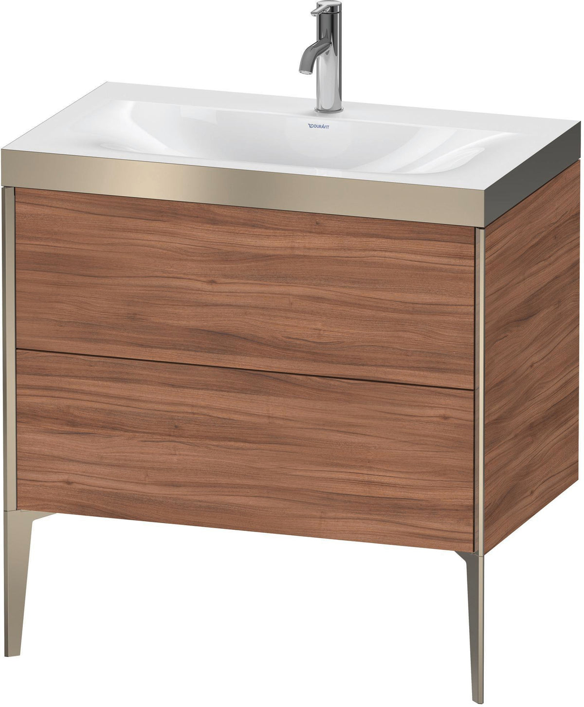 DURAVIT XViu c-bonded Waschtischset bodenstehend 800 mm mit 2 Auszügen und Push-Open
