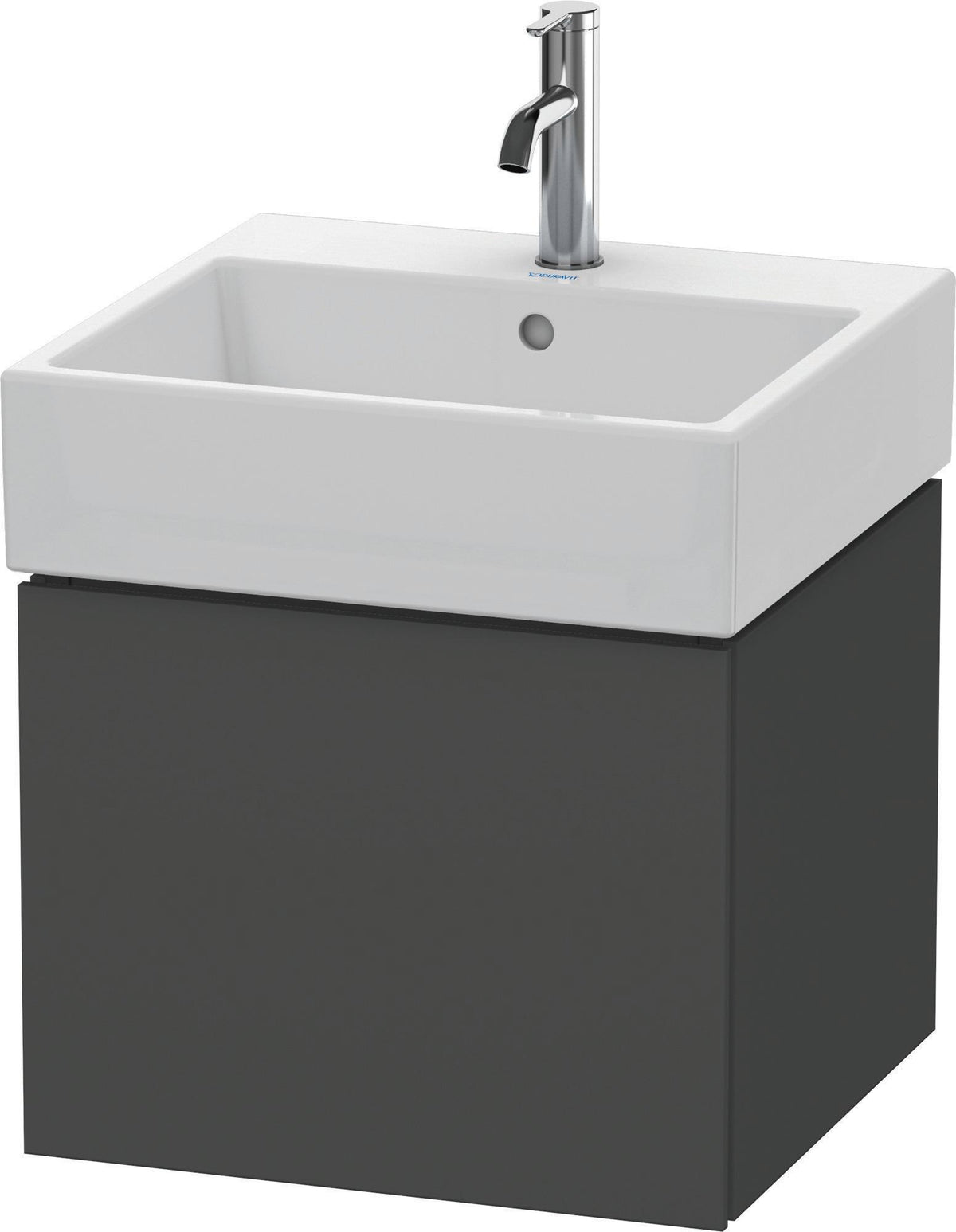 DURAVIT L-Cube Waschtischunterbau 484 mm, 1 Auszug, Weiß Matt, wandhängend, Tip-On