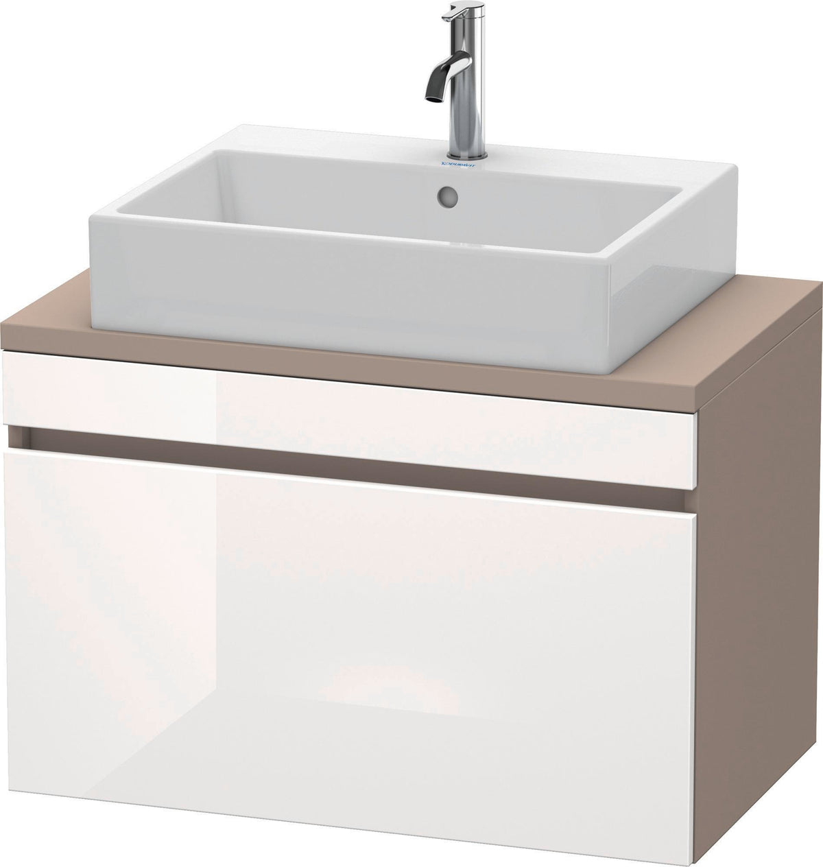 Duravit DuraStyle Waschtischunterbau 800 mm betongrau matt mit 1 Auszug und Soft-Close