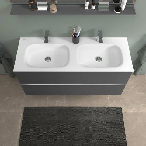 DURAVIT Sivida Spiegelablage 1200 mm in Chrom/Weiß Hochglanz – Ablage mit Befestigungsmaterial