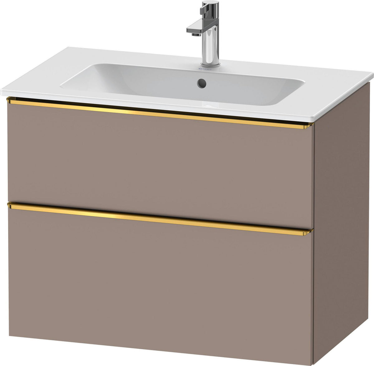 Duravit D-Neo Waschtischunterbau 810 mm betongrau matt mit Soft-Close-Auszug